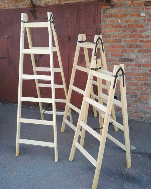 Стремянка своими руками из дерева для дома. Классическая конструкция 07 Стремянка своими руками из дерева для дома. Классическая конструкция 07