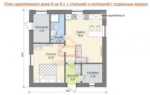 План дома 8 на 8 с мансардой. Дом с мансардой 8х8: приемы рациональной планировки 14 План дома 8 на 8 с мансардой. Дом с мансардой 8х8: приемы рациональной планировки 14