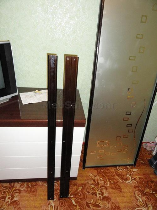 Нижняя направляющая для шкафа-купе двойная. Установка раздвижной системы шкафа-купе