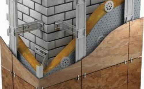 Утепление фасада минеральной ватой. 