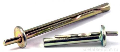 Как забить дюбель в гипсокартон. Что такое дюбель-клин металлический