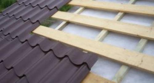 Устройство кровли из металлочерепицы. 