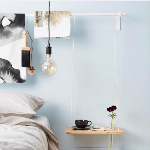 Подвесные тумбы в спальню Икеа. Подвесные прикроватные тумбы для спальни от Икеа