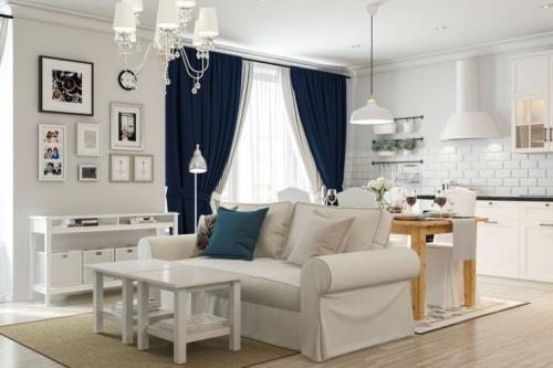 Дизайн квартиры-студии в светлых тонах. Цветовые решения маленькой квартиры