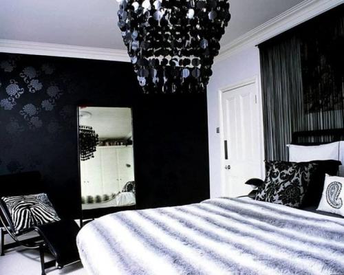 Комната с темными обоями. Психологическое восприятие черной отделки стен