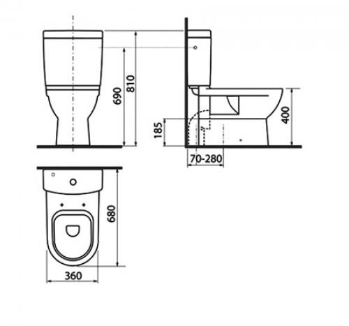 Стандартные размеры различных видов унитаза. Как выбрать размер унитаза