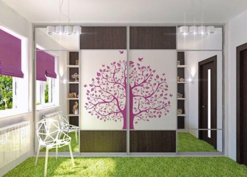 Детский шкаф для одежды размеры. Дизайн для девочек