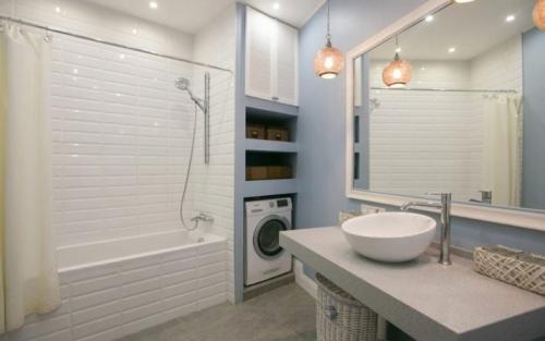 Ниша для душа в ванной. Душевая в нише 02