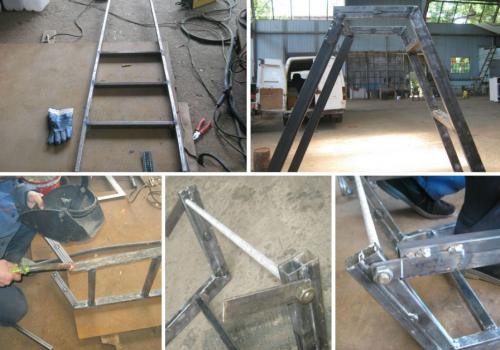 Самодельная стремянка из профильной трубы складная. Как сделать стремянку (лестницу) из профильной трубы