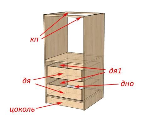Пенал для духового шкафа своими руками