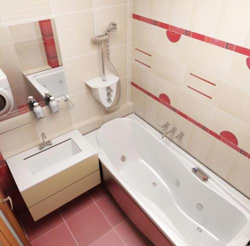 Примеры оформления ванной комнаты плиткой маленькая площадь. Правила оформления и дизайн плитки в маленькой ванной комнате