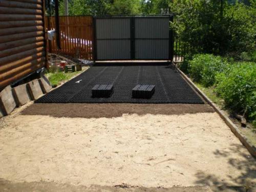 Как сделать площадку под машину на даче своими руками. Площадка под автомобиль: преимущества и применение площадки. Выбор места и размера. Советы по материалам покрытия и навеса. Фото и видео-инструкции по установке