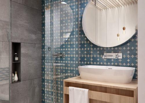 Примеры оформления ванной комнаты плиткой маленькая площадь. Правила оформления и дизайн плитки в маленькой ванной комнате