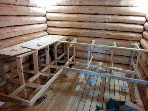 Полок для бани размеры и чертежи. Делаем правильный полок для бани из дерева