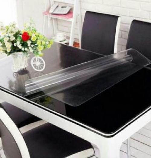 Жидкое стекло на стол. Прозрачная пленка на стол «мягкое стекло» — современное решение