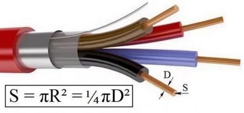 Сечение кабеля по мощности таблица. Сечение кабеля