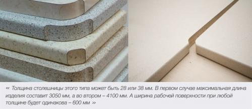 Толщина столешницы для стола. Толщина столешницы - какую выбрать?