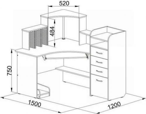 Толщина столешницы для стола рабочего. Стандартные размеры письменных и ученических столов, нормативы высоты