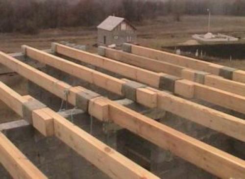 Расстояние между столбами под лаги. ВАРИАНТЫ УСТАНОВКИ ЛАГ