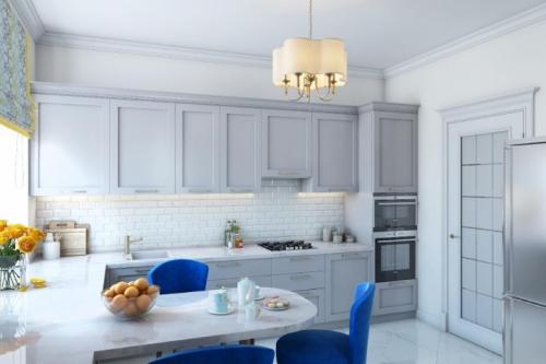 Белая кухня с белой столешницей и белым фартуком. Какой фартук лучше выбрать для белой кухни: 30 вариантов с фото 38 Белая кухня с белой столешницей и белым фартуком. Какой фартук лучше выбрать для белой кухни: 30 вариантов с фото 38