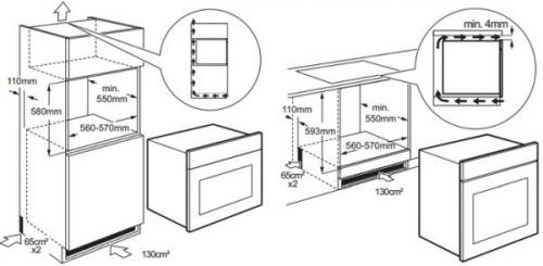 Стандартные размеры духового шкафа. Размеры встраиваемых духовок