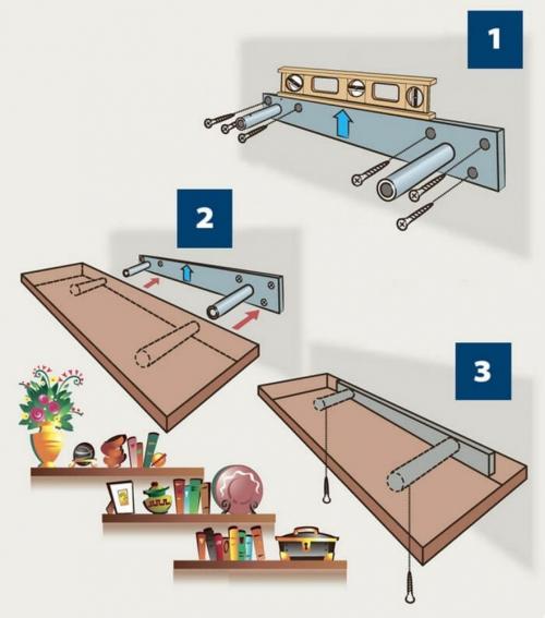 Как крепить полки к гипсокартону. Особенности крепления