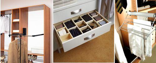 Наполнение для шкафов и гардеробных. Правила наполнения