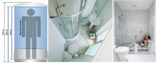 Размеры душевой кабины угловой 90х90. Минимальные и оптимальные габариты