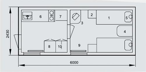 Дома из контейнеров 40 футов. Проекты домов из морских контейнеров 05