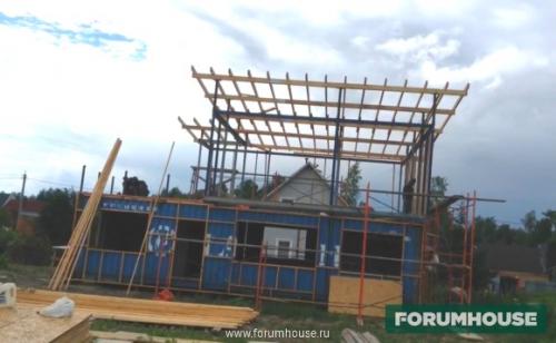 Дом из контейнеров. Поэтапное строительство дома из морских контейнеров