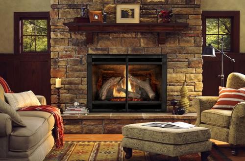 Камин в интерьере квартиры 01