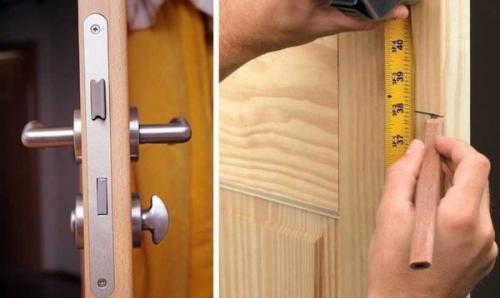 Установка замка межкомнатной двери. Как врезать замок в межкомнатную дверь: пошаговые фото