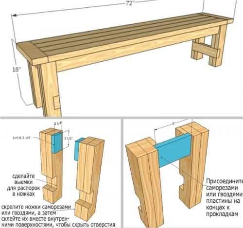 Как сделать садовую скамейку своими руками из дерева со спинкой. Лавочка своими руками: простые и сложные конструкции для новичков и профессионалов (150 фото-идей)