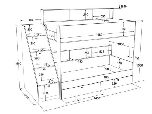 Какие инструменты и материалы необходимы для сборки двухъярусной кровати. Как определить нужные размеры двухъярусной кровати