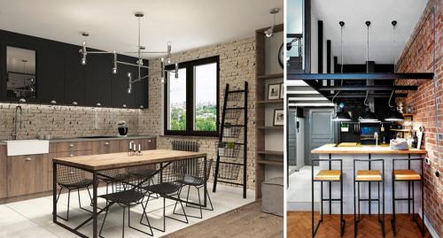 Обои лофт в интерьере. Виды обоев в стиле лофт 07