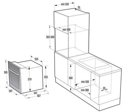 Монтаж встроенного духового шкафа в пенал. Чертежи, как встроить духовой шкаф своими руками