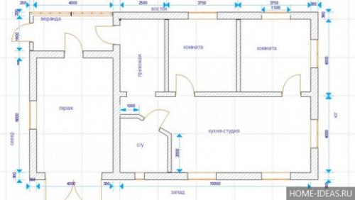 Планировка дома 8х8 с мансардой. Обустройство дома 8х8: рекомендации по формированию пространства 01