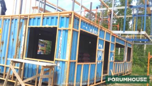 Морские контейнеры дома из них. Поэтапное строительство дома из морских контейнеров