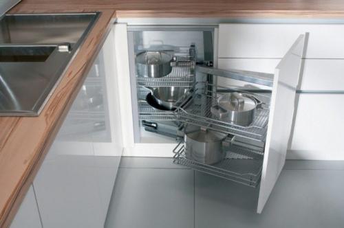 Габариты углового кухонного шкафа. Фото примеры современных угловых кухонных шкафов