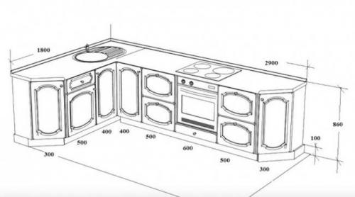 Стандарт кухонного гарнитура. Нижний ярус 11
