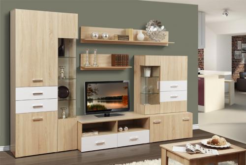 Темные обои в гостиной. Благородство комбинирования 23