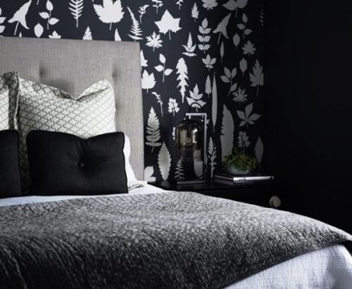 Белые обои с черным рисунком. Особенности черно-белых покрытий