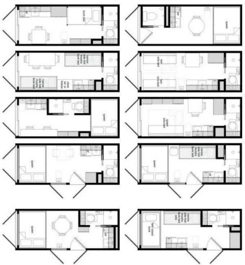 Дом из морского контейнера 40 футов с планировкой. Проекты домов из морских контейнеров