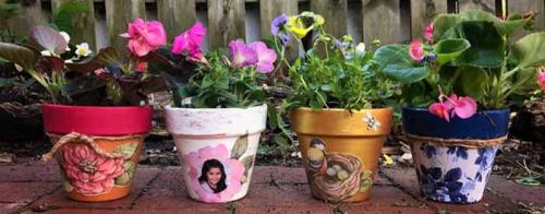 Как украсить горшок для цветов своими руками. Декор цветочных горшков своими руками — 25 фото