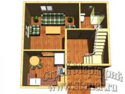 Дом 6 на 6 для постоянного проживания. Особенности планировки и расположения комнат