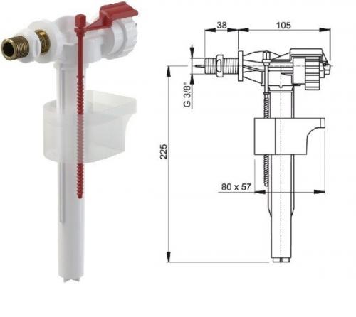 Устройство сливного бачка старого образца. Заливной клапан