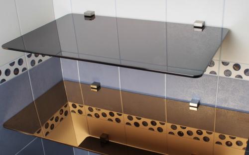 Стеклянные полки в ванную. Дизайн стеклянной полки в ванную комнату