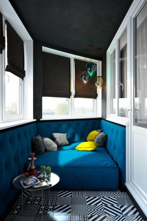 Диван на балконе с ящиком. Разновидности диванов для балконного пространства