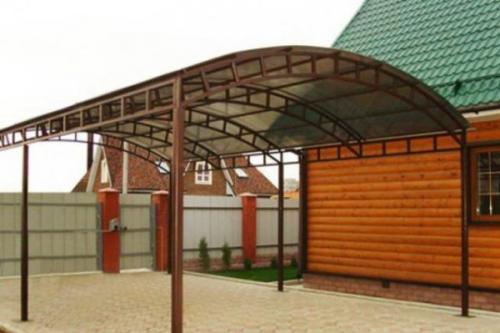 Как закрыть двор в частном доме. Устройство навеса