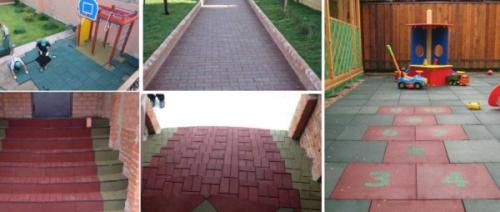 Резиновое покрытие для детских площадок. Область использования